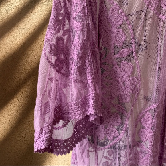 Lavender purple bathing suit coverup - Picture 9 of 11